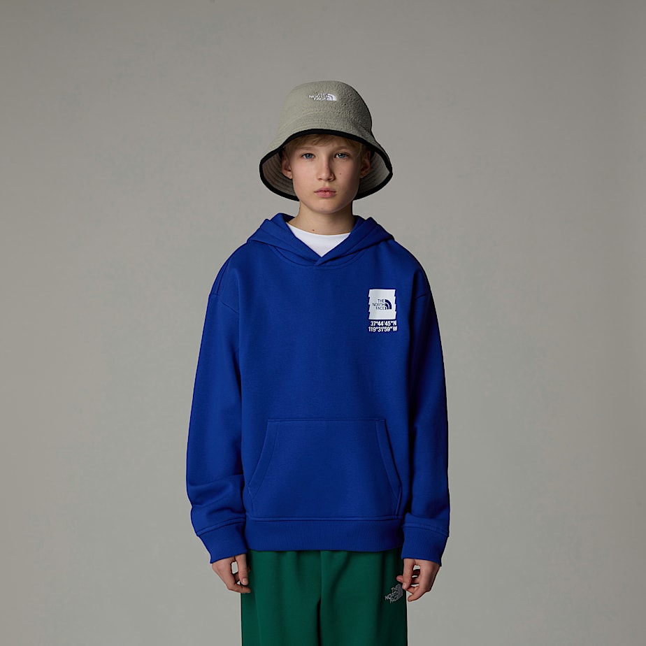 Kids' The North Face Coordinates Oversized Graphic Hoodie Blue | NF0A34Y8I