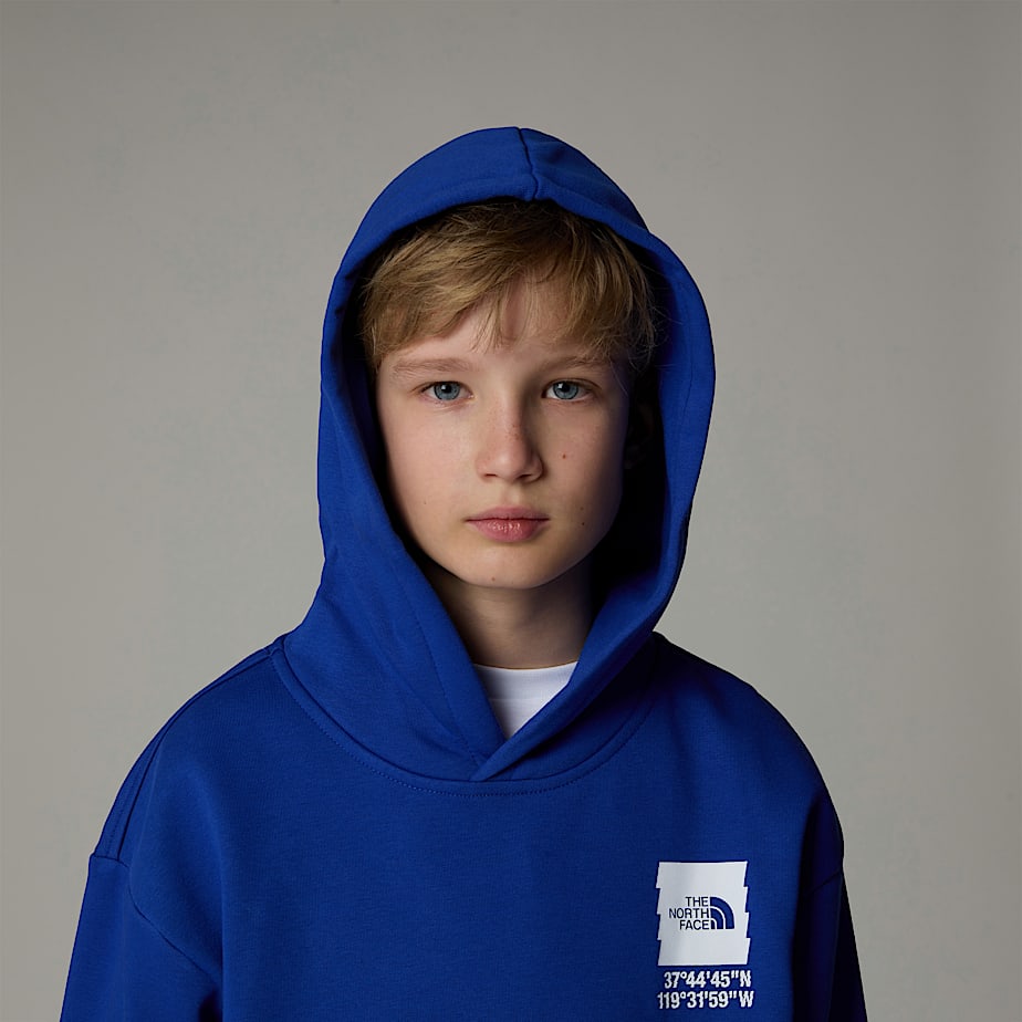 Kids' The North Face Coordinates Oversized Graphic Hoodie Blue | NF0A34Y8I