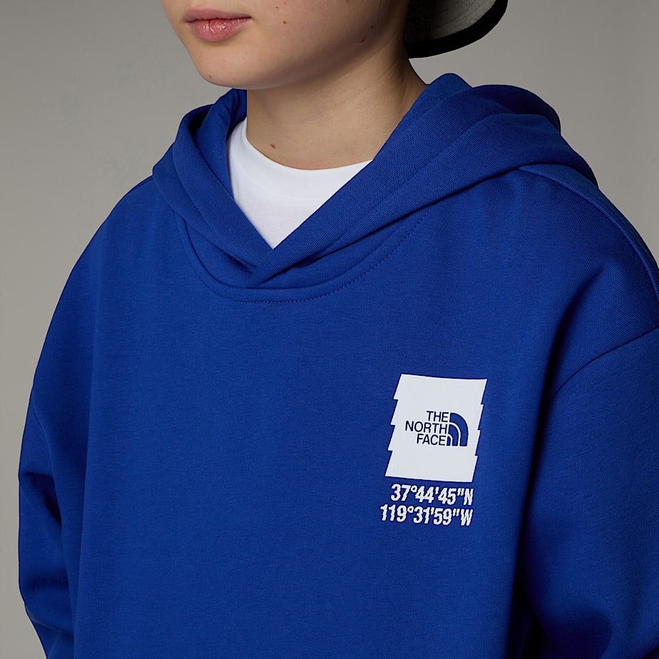 Kids' The North Face Coordinates Oversized Graphic Hoodie Blue | NF0A34Y8I