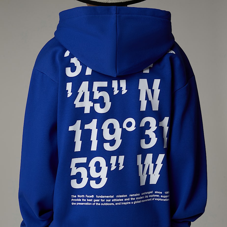 Kids' The North Face Coordinates Oversized Graphic Hoodie Blue | NF0A34Y8I