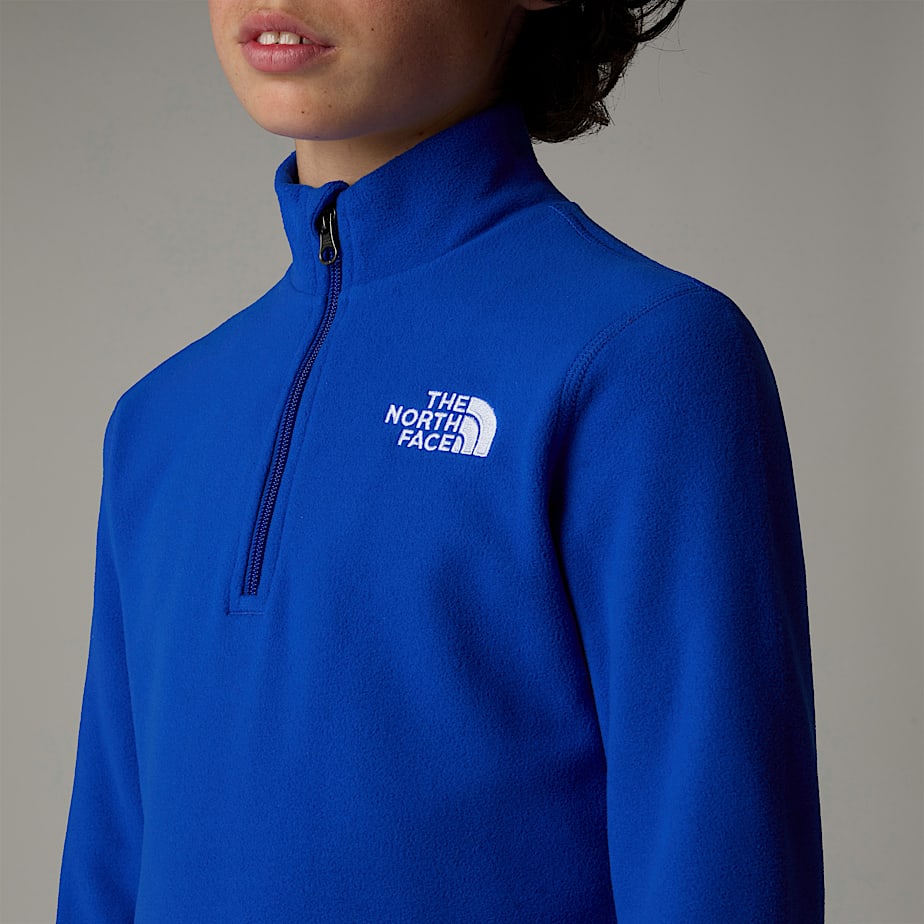 Kids' The North Face Glacier 1/4 Zip Fleece Pullover Blue | NF0A85J4O