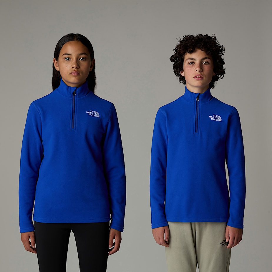 Kids\' The North Face Glacier 1/4 Zip Fleece Pullover Blue | NF0A85J4O