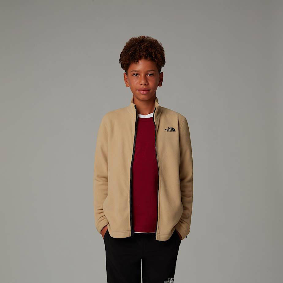Kids' The North Face Glacier Zip-In Fleece Jackets Khaki | NF0A82E3P