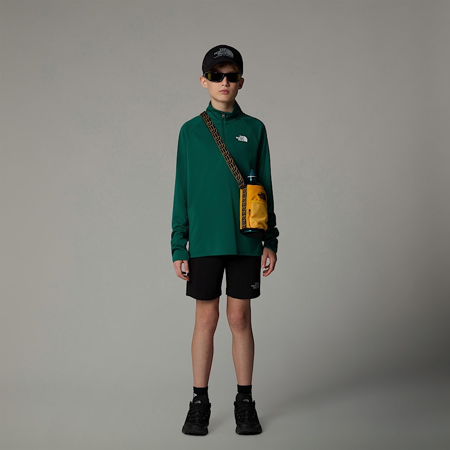 Kids' The North Face Never Stop 1/4 Zip Long-Sleeve Top Pullover Green | NF0A62Y1Z