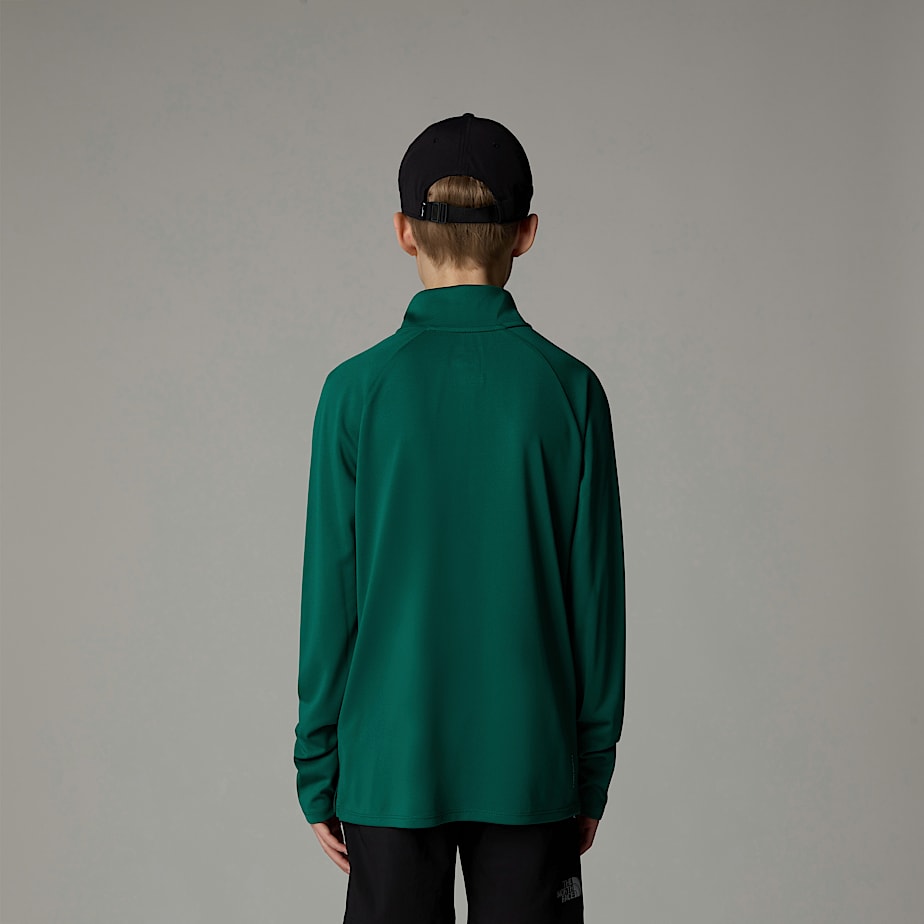 Kids' The North Face Never Stop 1/4 Zip Long-Sleeve Top Pullover Green | NF0A62Y1Z