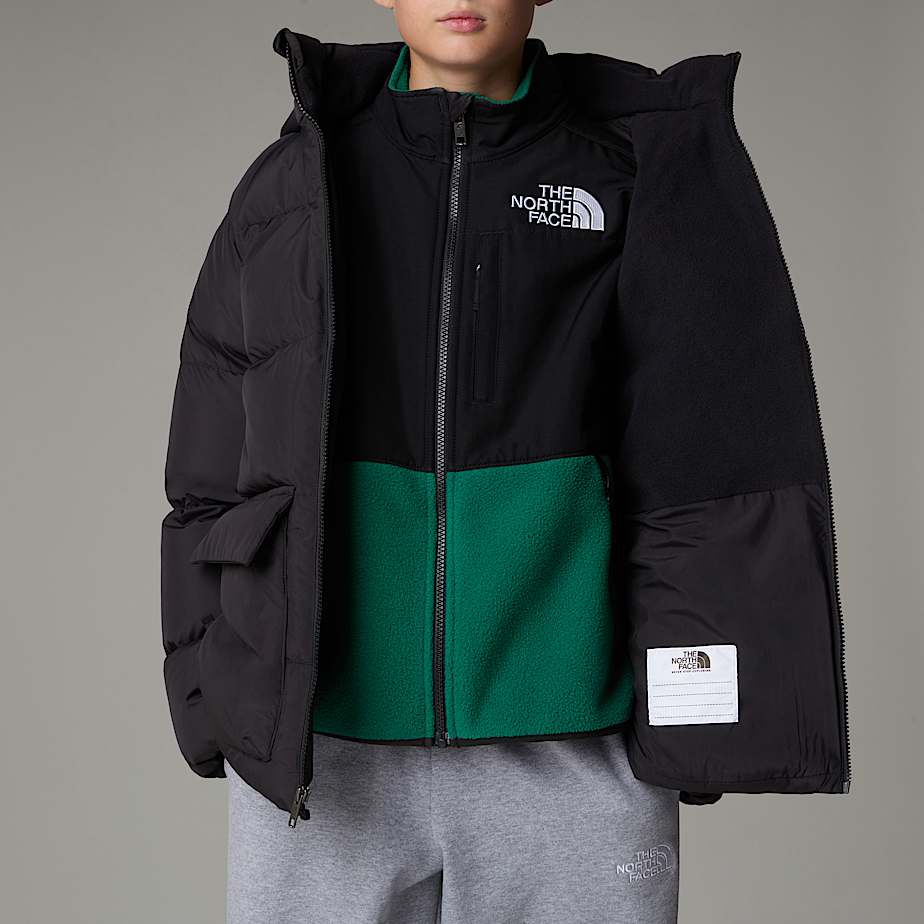 Kids' The North Face North Down Fleece-Lined Short Parka Black | NF0A72O1J