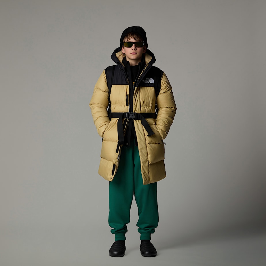 Kids' The North Face Nuptse Long Parka Khaki | NF0A28U3U