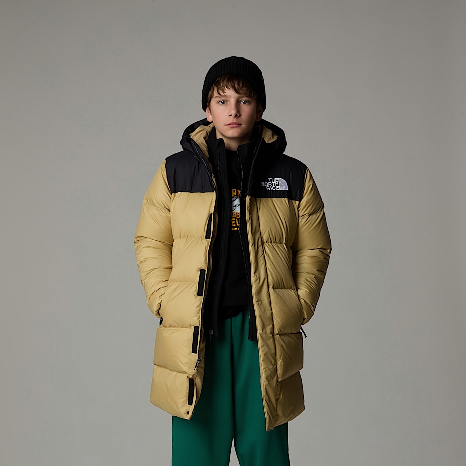 Kids' The North Face Nuptse Long Parka Khaki | NF0A28U3U