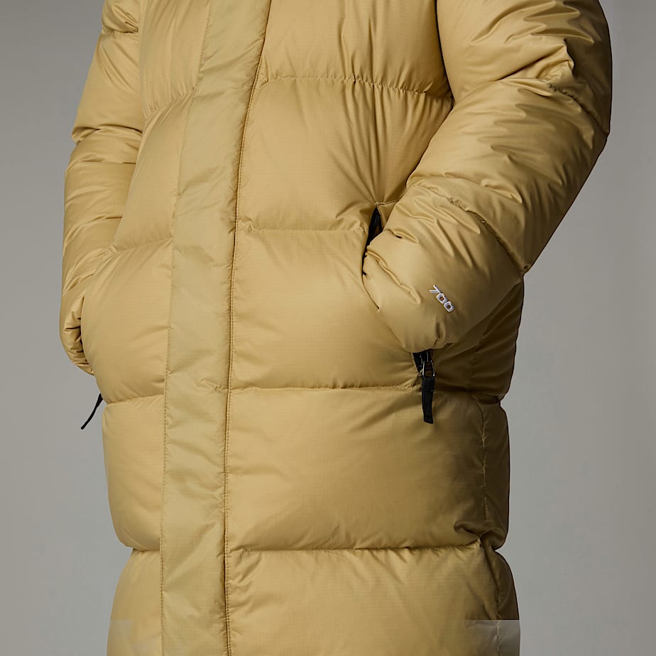 Kids' The North Face Nuptse Long Parka Khaki | NF0A28U3U