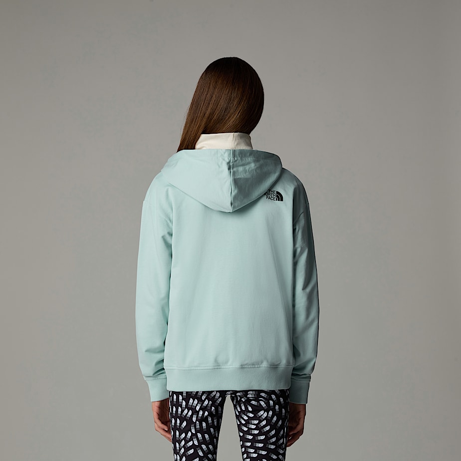 Kids' The North Face Oversized Light Full-Zip Hoodie Jackets Turquoise | NF0A50T1P
