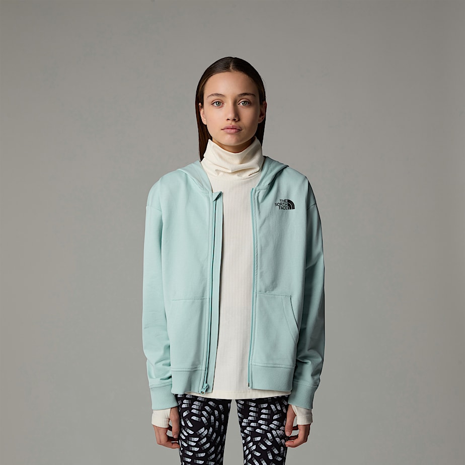Kids' The North Face Oversized Light Full-Zip Hoodie Jackets Turquoise | NF0A50T1P