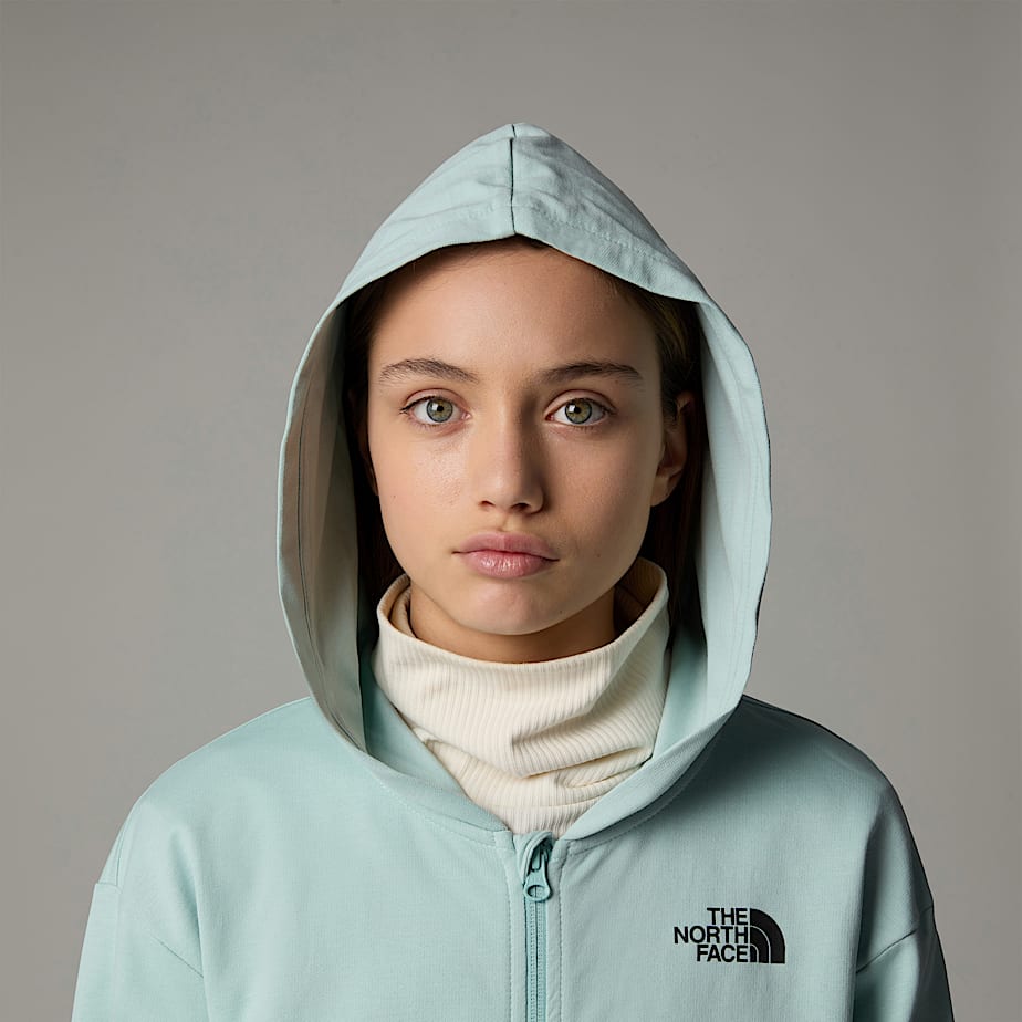 Kids' The North Face Oversized Light Full-Zip Hoodie Jackets Turquoise | NF0A50T1P