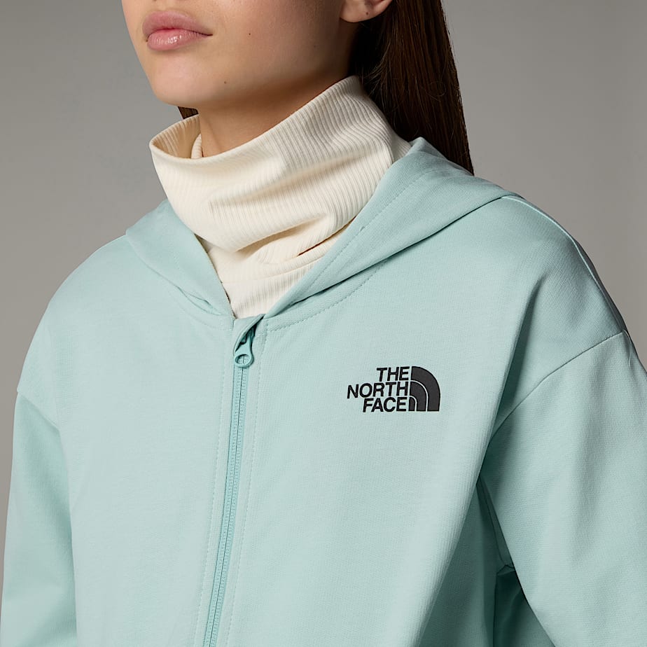 Kids' The North Face Oversized Light Full-Zip Hoodie Jackets Turquoise | NF0A50T1P
