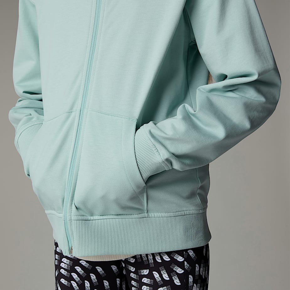 Kids' The North Face Oversized Light Full-Zip Hoodie Jackets Turquoise | NF0A50T1P