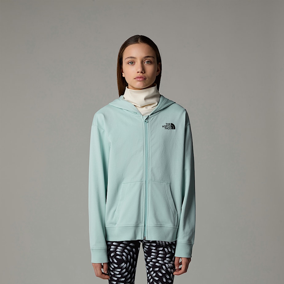 Kids\' The North Face Oversized Light Full-Zip Hoodie Jackets Turquoise | NF0A50T1P