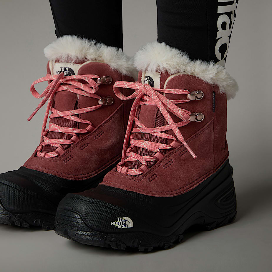 Kids' The North Face Shellista V Lace Waterproof Snow Boots Red | NF0A49T2E