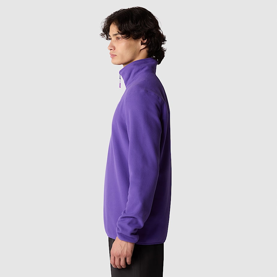 Men The North Face 100 Glacier 1/4 Zip Fleece Pullover Purple | NF0A93O6H