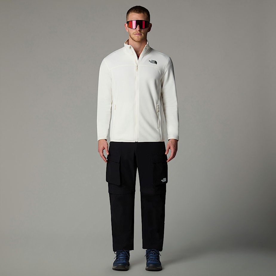 Men The North Face 100 Glacier Full-Zip Fleece Jackets White | NF0A15B3U