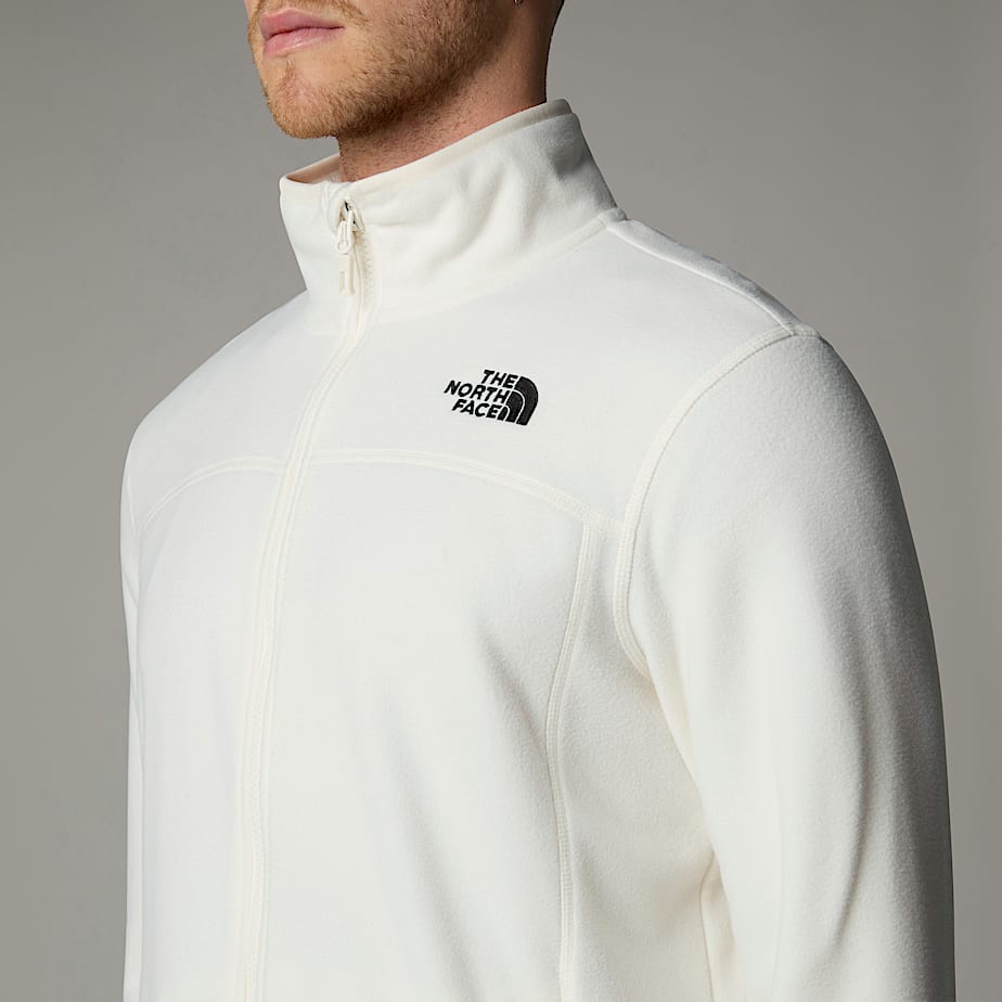 Men The North Face 100 Glacier Full-Zip Fleece Jackets White | NF0A15B3U