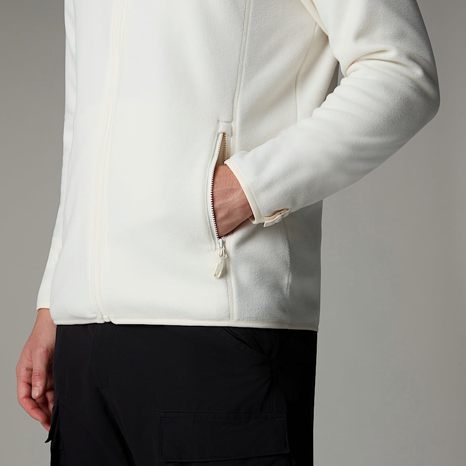 Men The North Face 100 Glacier Full-Zip Fleece Jackets White | NF0A15B3U
