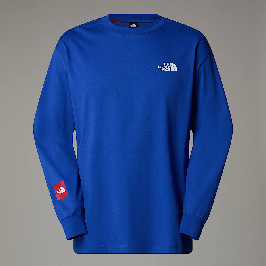 Men The North Face AXYS Long-Sleeve T Shirts Blue | NF0A14R9I