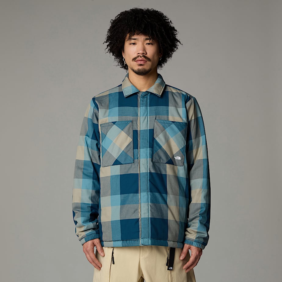 Men The North Face Afterburner Insulated Flannel Jackets Navy | NF0A36W1P