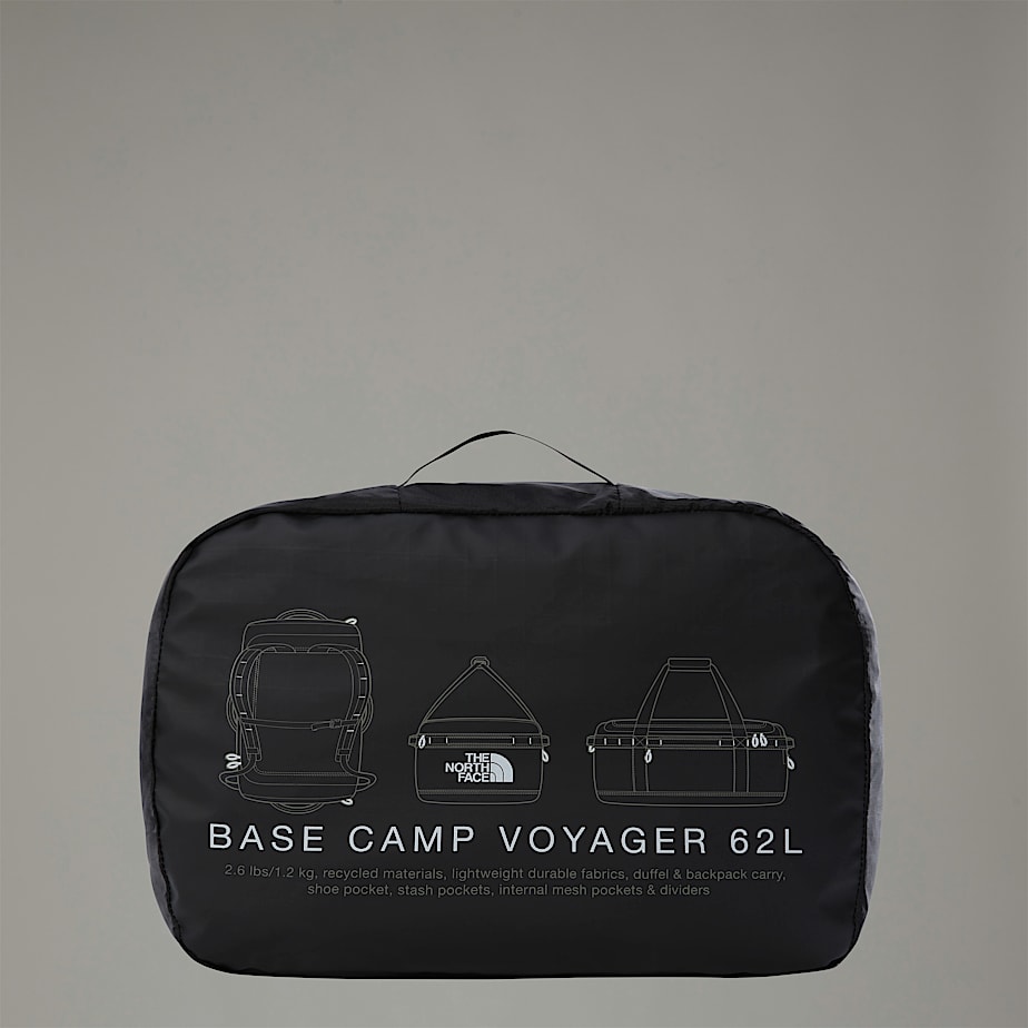 Men The North Face Base Camp Voyager 62L Backpacks Black | NF0A59P7K