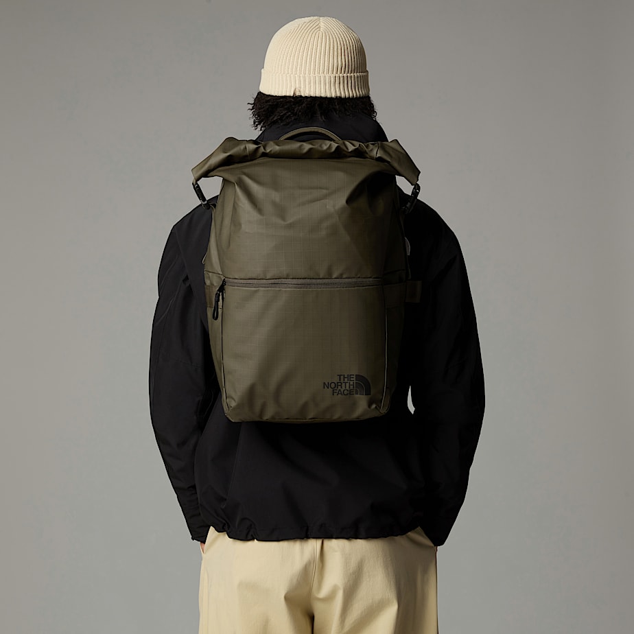 Men The North Face Base Camp Voyager Rolltop Backpacks Olive | NF0A46U1N