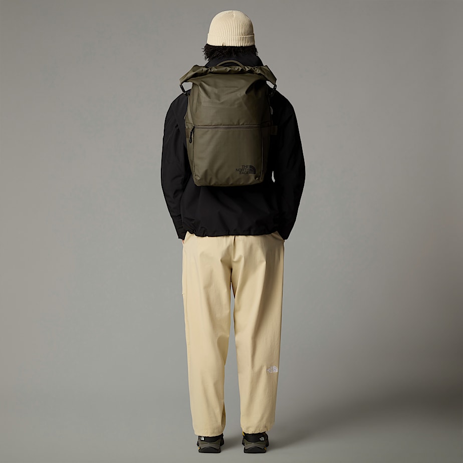 Men The North Face Base Camp Voyager Rolltop Backpacks Olive | NF0A46U1N