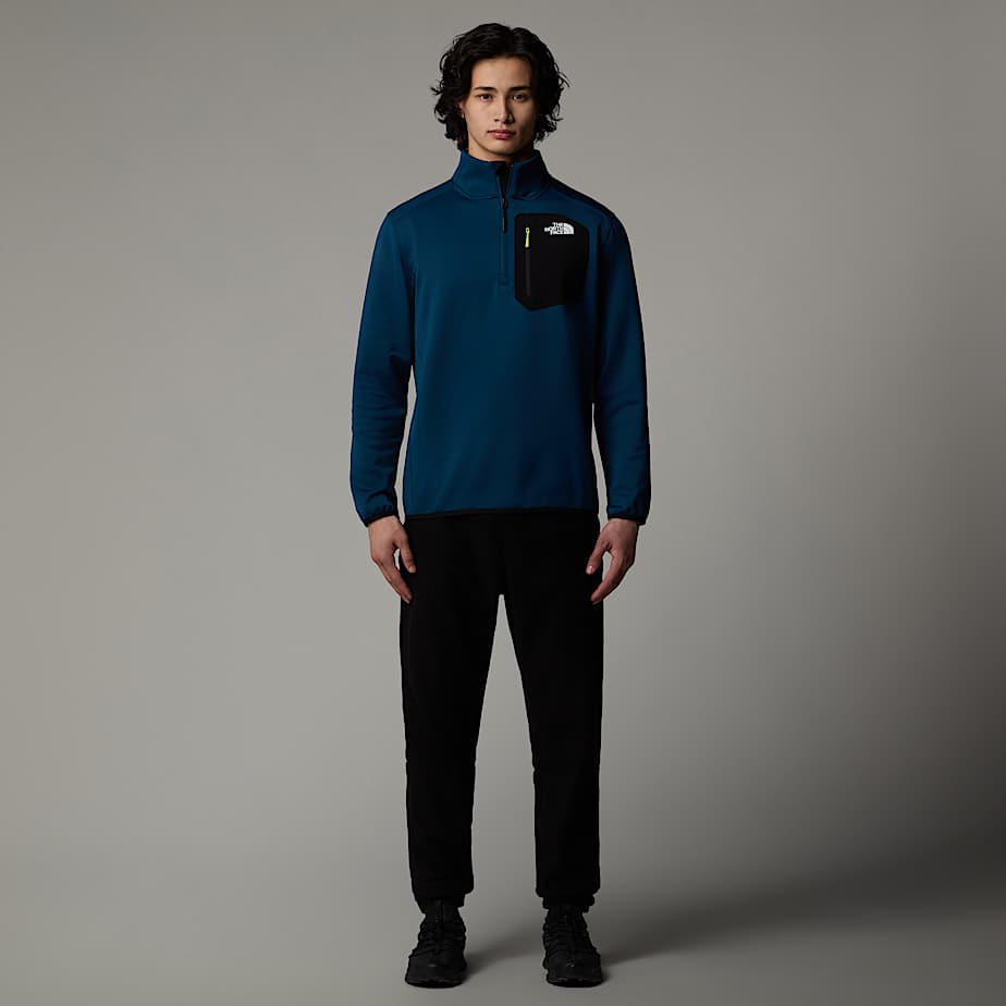 Men The North Face Crest 1/4 Zip Fleece Pullover Navy | NF0A99N9H
