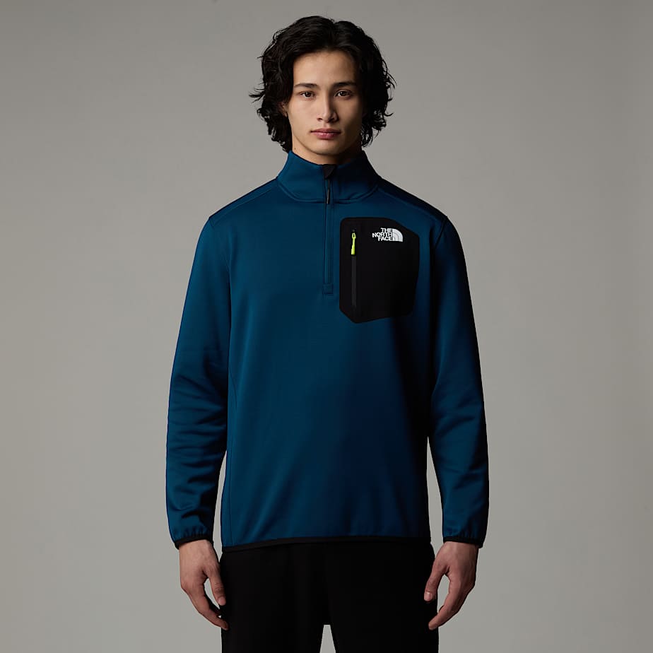 Men The North Face Crest 1/4 Zip Fleece Pullover Navy | NF0A99N9H