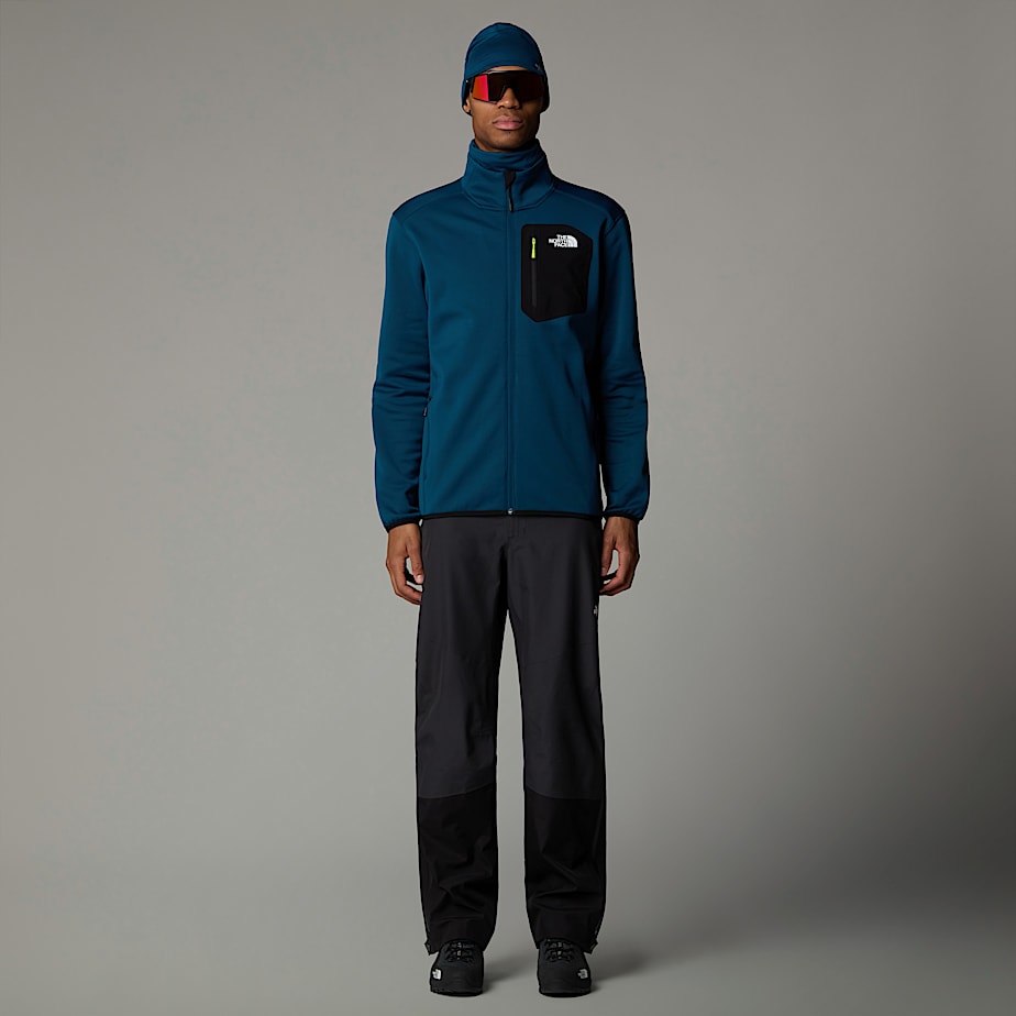 Men The North Face Crest Full-Zip Fleece Jackets Navy | NF0A34V9O