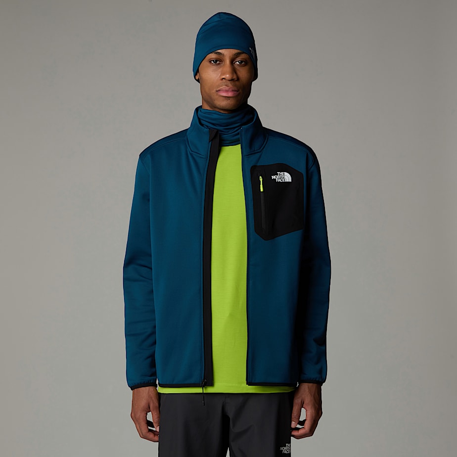 Men The North Face Crest Full-Zip Fleece Jackets Navy | NF0A34V9O