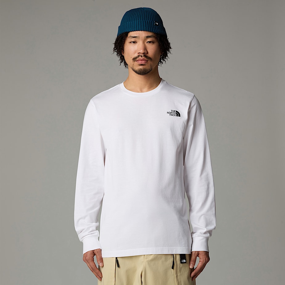 Men The North Face Easy Long-Sleeve T Shirts White | NF0A20M7S