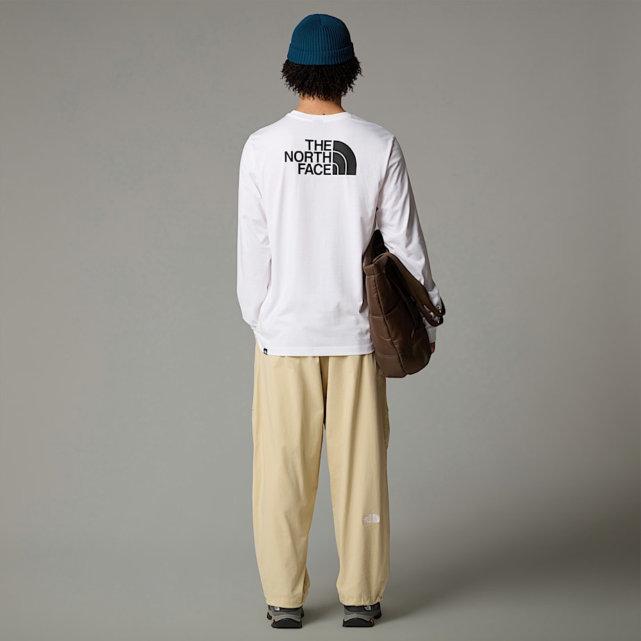 Men The North Face Easy Long-Sleeve T Shirts White | NF0A20M7S