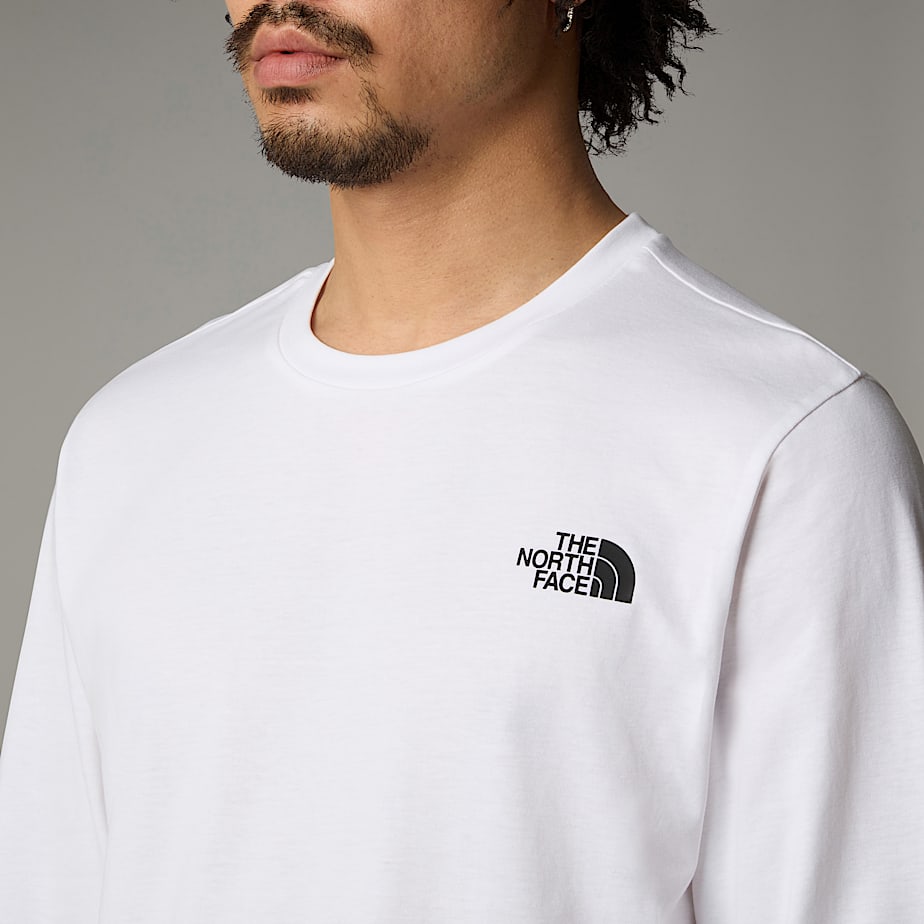 Men The North Face Easy Long-Sleeve T Shirts White | NF0A20M7S
