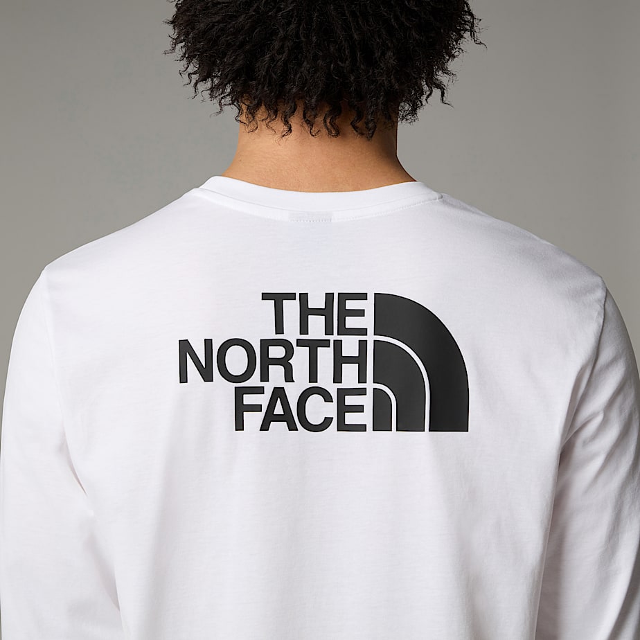 Men The North Face Easy Long-Sleeve T Shirts White | NF0A20M7S