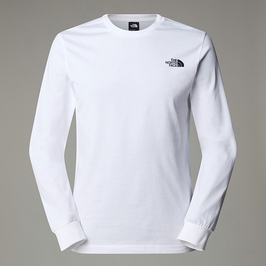Men The North Face Easy Long-Sleeve T Shirts White | NF0A20M7S