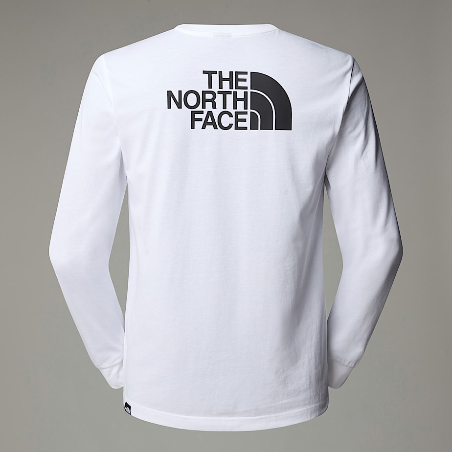 Men The North Face Easy Long-Sleeve T Shirts White | NF0A20M7S