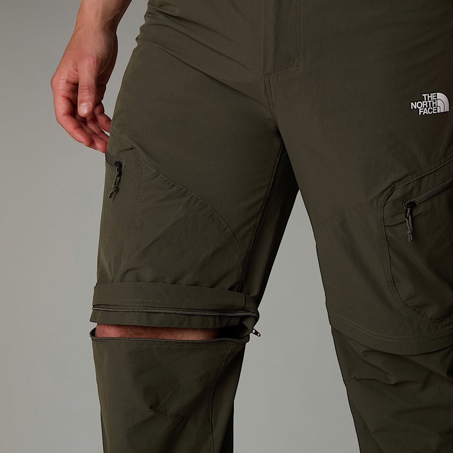 Men The North Face Exploration Convertible Tapered Pants Olive | NF0A06R0T