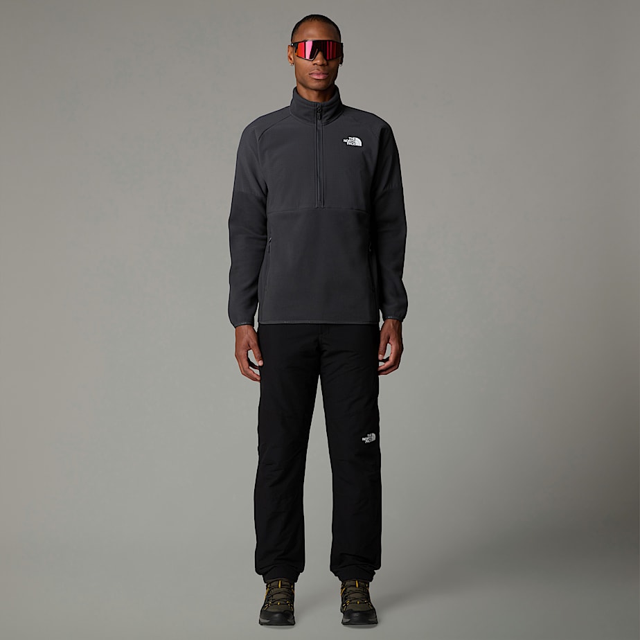 Men The North Face Glacier Heavyweight 1/2 Zip Fleece Pullover Black | NF0A90V2D