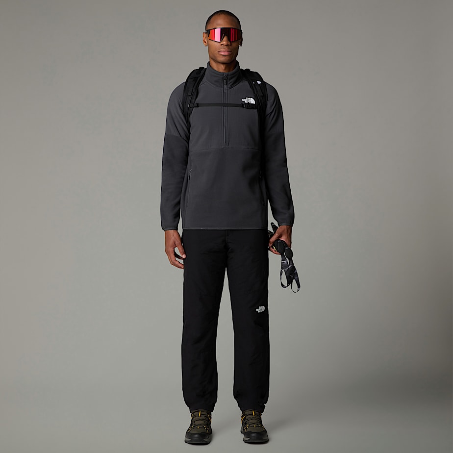 Men The North Face Glacier Heavyweight 1/2 Zip Fleece Pullover Black | NF0A90V2D
