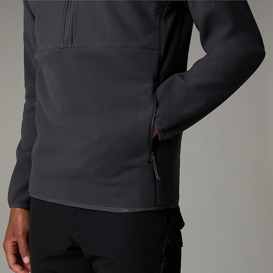 Men The North Face Glacier Heavyweight 1/2 Zip Fleece Pullover Black | NF0A90V2D