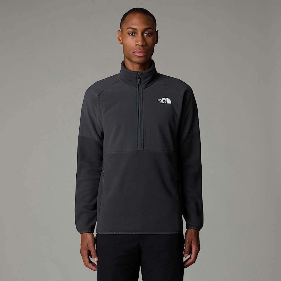 Men The North Face Glacier Heavyweight 1/2 Zip Fleece Pullover Black | NF0A90V2D