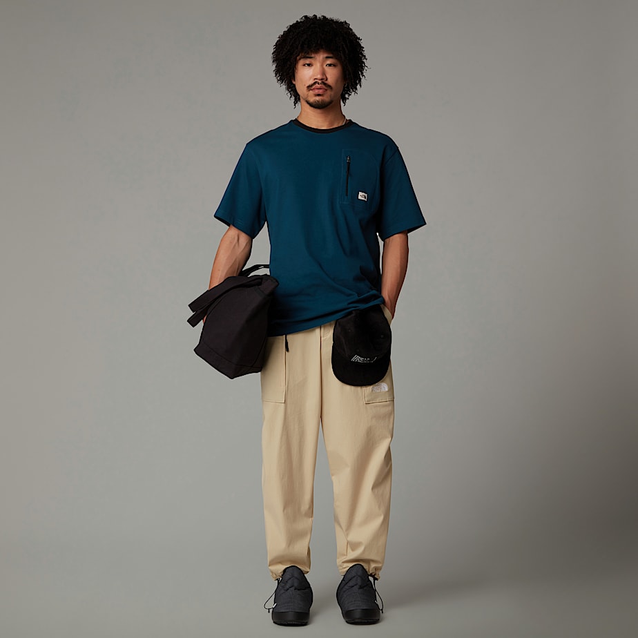 Men The North Face Heritage Pocket T Shirts Navy | NF0A37S1U