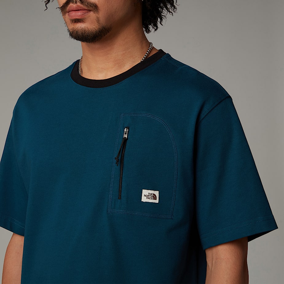 Men The North Face Heritage Pocket T Shirts Navy | NF0A37S1U