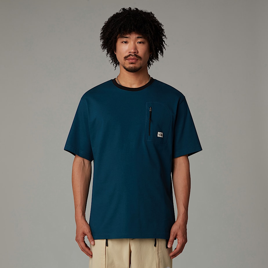 Men The North Face Heritage Pocket T Shirts Navy | NF0A37S1U