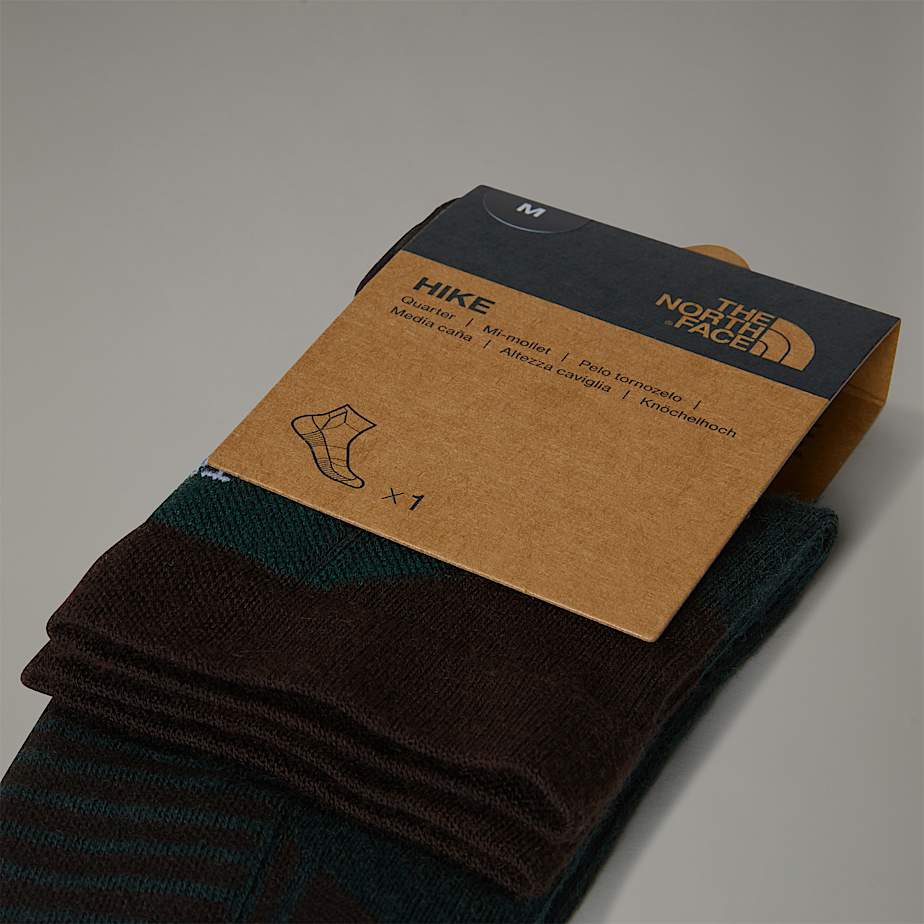 Men The North Face Hiking 1/4 Socks Green | NF0A36R8X