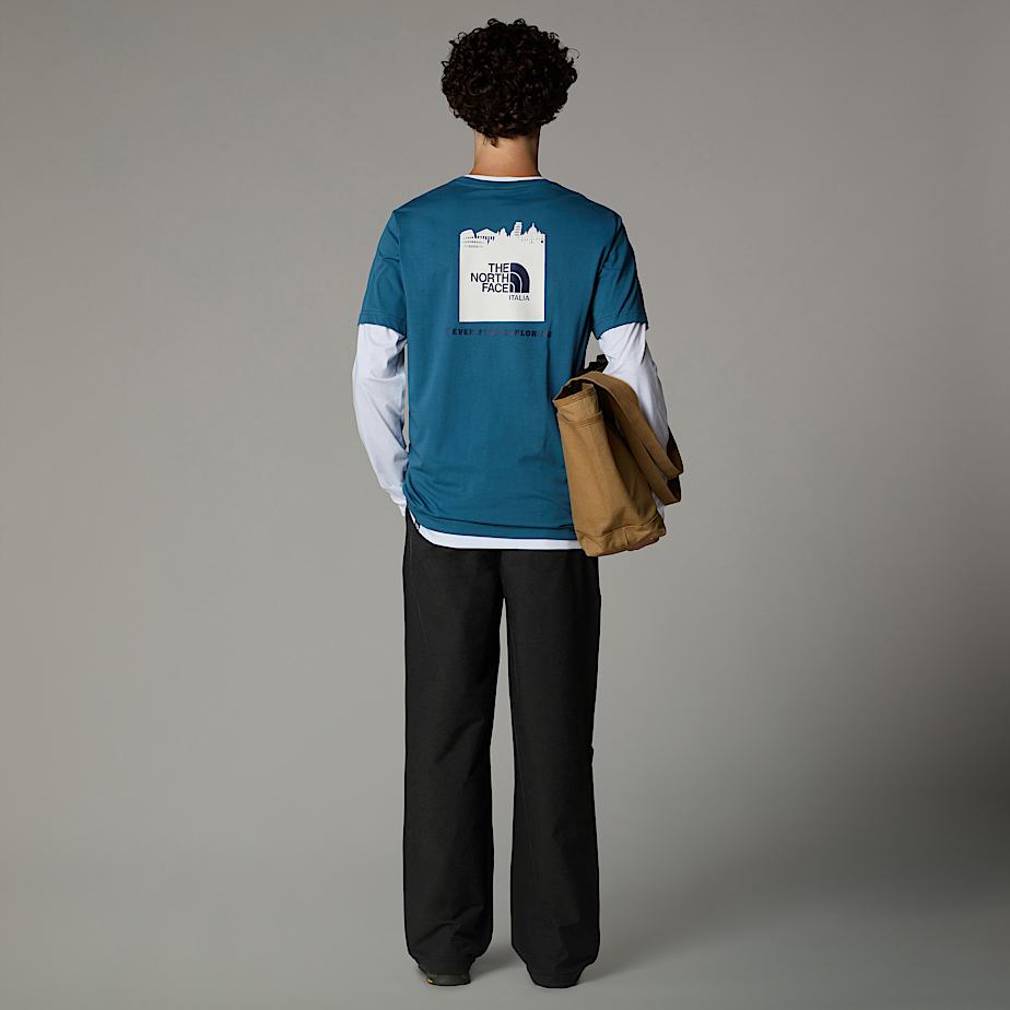 Men The North Face Italy Redbox T Shirts Blue | NF0A42L3M