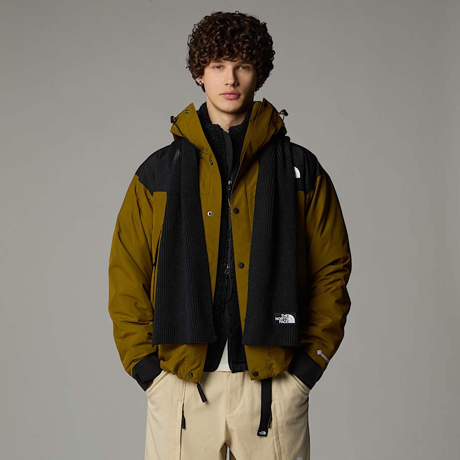 Men The North Face Logo Box Scarf Black | NF0A09F1A